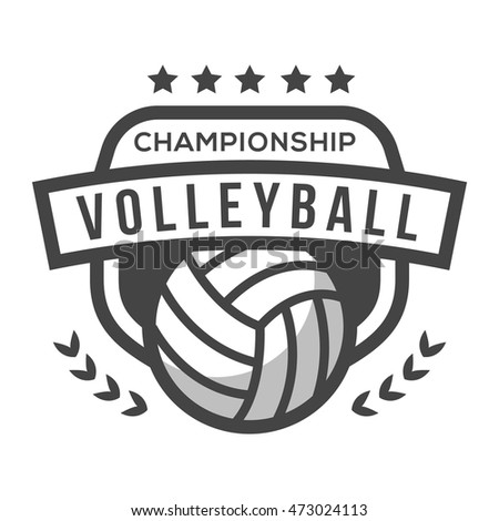 Volley Ball Championship Logo Badge Vector Stock Vector 571189903 ...