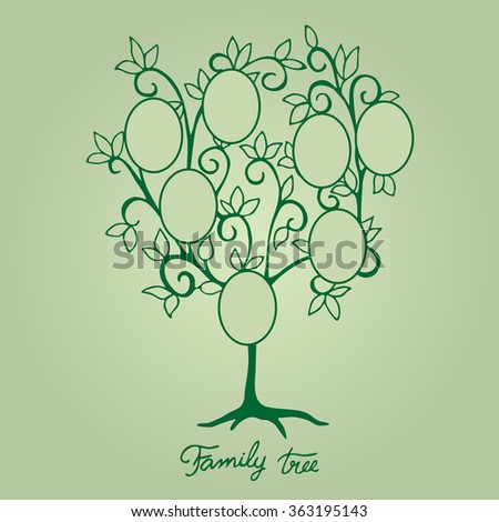 Family Tree Chart Genealogical Tree Forfamily Stock Vector 529786063 ...