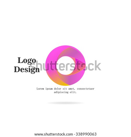 Set Bright Colorful Circle Symbols Isolated Stock Vector 353622902