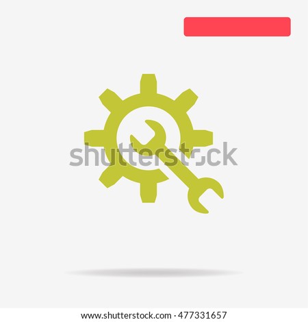 Wrench Gear Icon Vector Concept Illustration Stock Vector 475688002