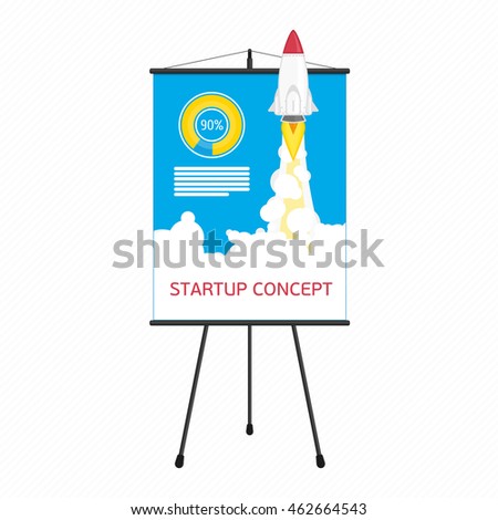  Launch Space Rocket Vector Illustration Flyingup Stock 