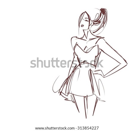 Ballerina Coloring Page Stock Vector 183841307 - Shutterstock