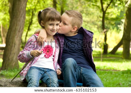 Image Pretty Little Girl Hugging Her Stock Photo 104503940 - Shutterstock