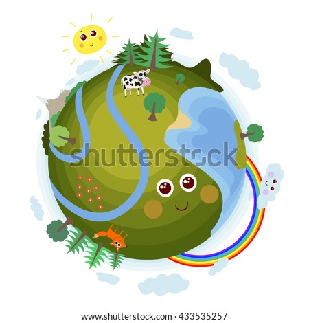 Cartoon Animals World Vector Stock Vector 6306034 - Shutterstock