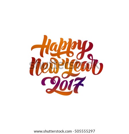 Happy New Year 2016 Handlettering Text Stock Vector 339671345 ...