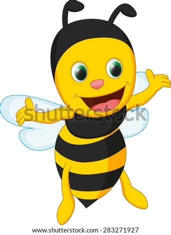 Funny Bee Cartoon Stock Vector 117584773 - Shutterstock