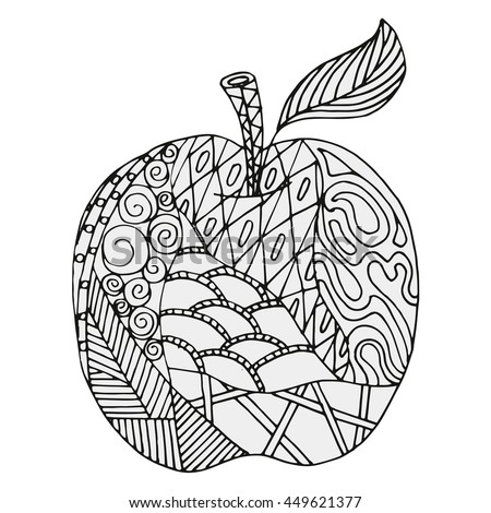 Download Hand Drawn Decorative Apple Design Element Stock Vector ...