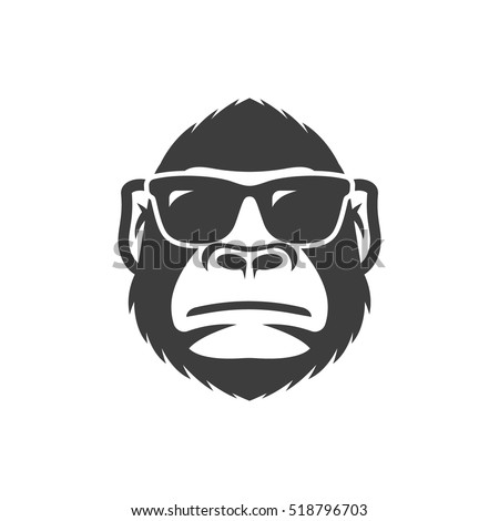 Logo Monkey Sunglasses Stock Vector 361745693 - Shutterstock