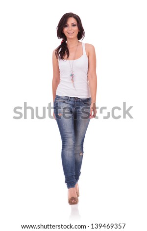 https://thumb10.shutterstock.com/display_pic_with_logo/305215/139469357/stock-photo-full-length-picture-of-a-casual-young-woman-walking-straight-toward-the-camera-with-a-smile-on-her-139469357.jpg