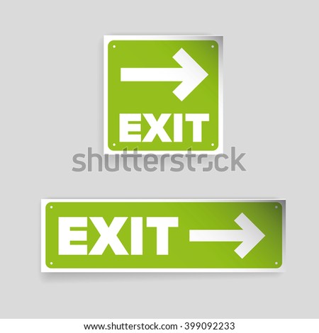 Exit Only Sign Green Yellow Highway Stock Vector 115712830 - Shutterstock