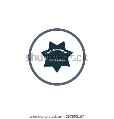 Black Vector Sheriff Star On White Stock Vector 64152040 - Shutterstock