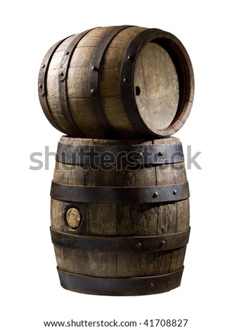 Old Wood Barrel On Isolated Background Stock Photo Shutterstock