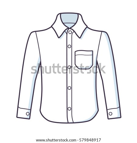 Blue Shirt Cartoon Vector Illustration Hand Stock Vector 360359645 ...
