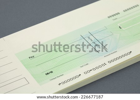 Blank Cheque Book Stub Space Copy Stock Photo 2546333 - Shutterstock