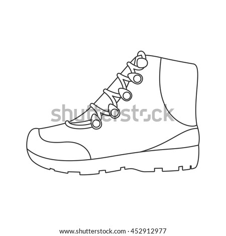 Vector Sketch Illustration Army Boots Stock Vector 169296602 - Shutterstock