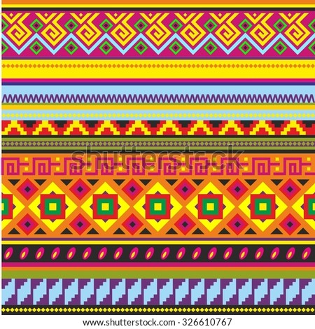 Vector Seamless Background Mexican Ornament Stock Vector 101082070 ...
