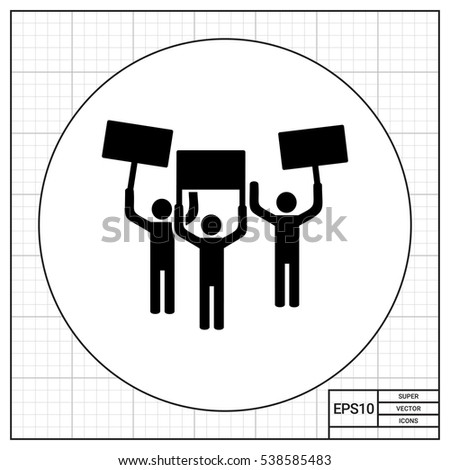 Pictogram People Manifesting Stock Vector 92274046 - Shutterstock