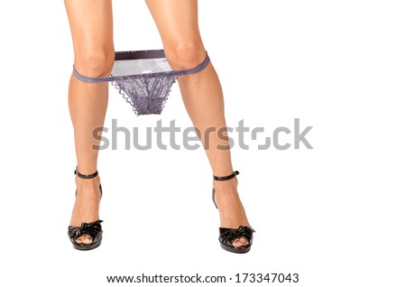 down female underwear pulling pulled knees legs shutterstock sexy height embroidered hands