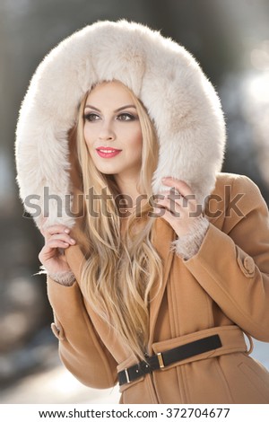 Blonde Teen In Fur Coat 101