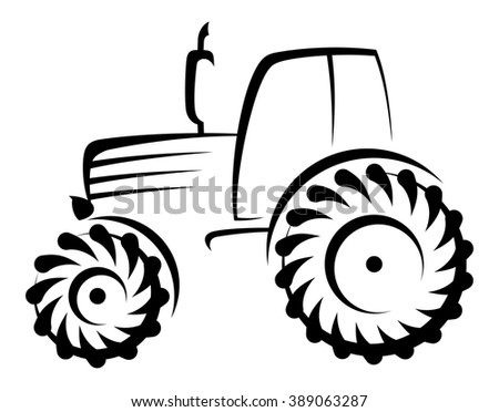 Big Tractor Silhouette Logo Stock Vector 399969589 - Shutterstock