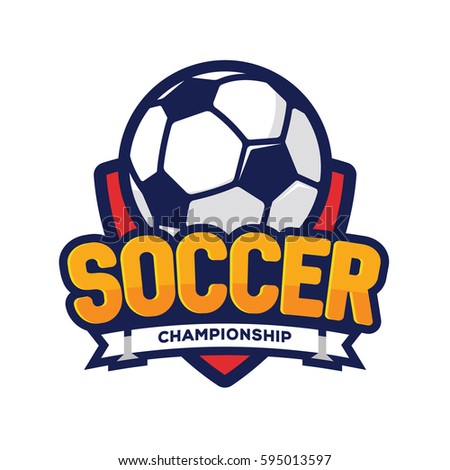 Set Logos Emblems On Theme Soccer Stock Vector 360826808 - Shutterstock