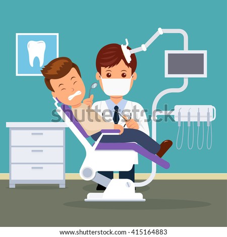 Dental Office Patients Waiting Reception Dentist Stock Vector 471910073 ...