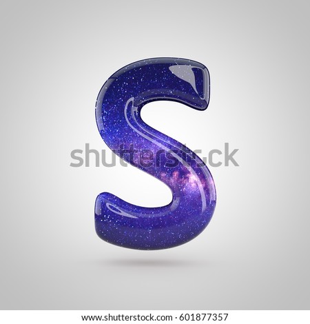 Cosmic Letter Uppercase 3d Render Galaxy Stock Illustration 601877474 ...