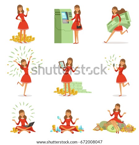 https://thumb10.shutterstock.com/display_pic_with_logo/3208709/672008047/stock-vector-happy-young-millionaire-woman-in-a-red-dress-enjoying-her-money-and-wealth-set-of-colorful-672008047.jpg