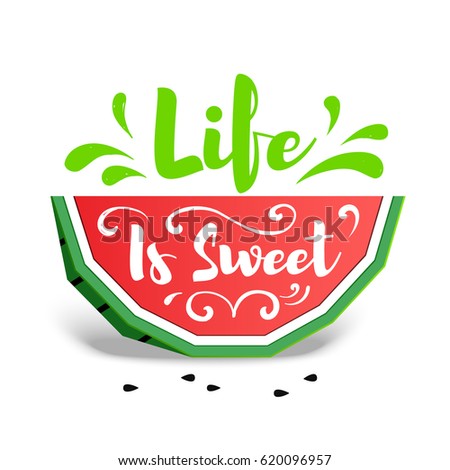 Free Free 94 Life Is Sweet Watermelon Svg SVG PNG EPS DXF File
