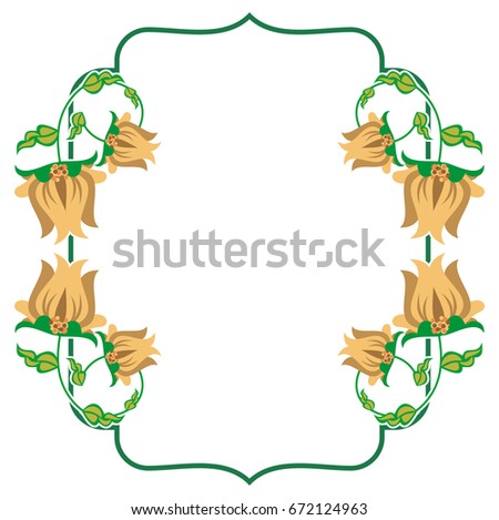 Simple Frame Flowers Stock Vector 73220962 - Shutterstock