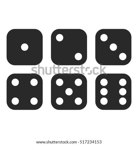 Six Simple Dice Icons Modern Rounded Stock Vector 332454938 - Shutterstock