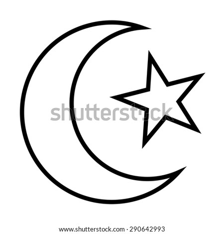 Star Crescent Symbol Islam Flat Icon Stock Vector 357085448 - Shutterstock