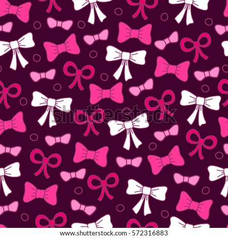 Seamless Bow Pattern On Polka Dots Stock Vector 347836565 - Shutterstock