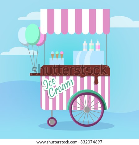 Kiosk Cute Booth Cafe Tent Coffee Stock Vector 342713933 - Shutterstock