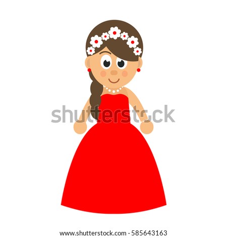 Woman in red dress cartoon images Woman in red dress cartoon images