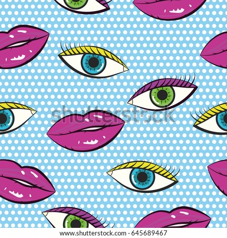 Pattern Pop Art Style | dotted pop art background seamless pattern stock vector Pattern Pop Art Style | dotted pop art background seamless pattern stock vector