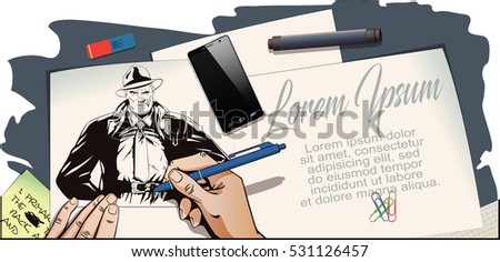 stock illustration people retro style presentation stock vector stock illustration people retro style presentation stock vector, Presentation templates