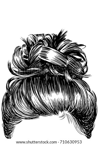 Download Hairstyle Double Buns Stock Vector 626329985 - Shutterstock