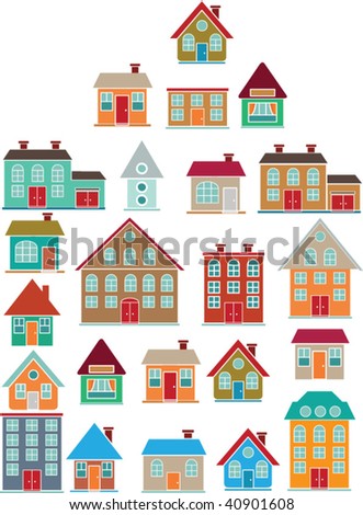 20 Original Houses Icons Signs Vector Stock Vector 86081926 - Shutterstock