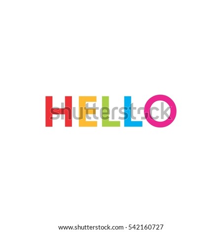 Hello Smile Greeting Logo Vector Stock Vector 542157595 - Shutterstock