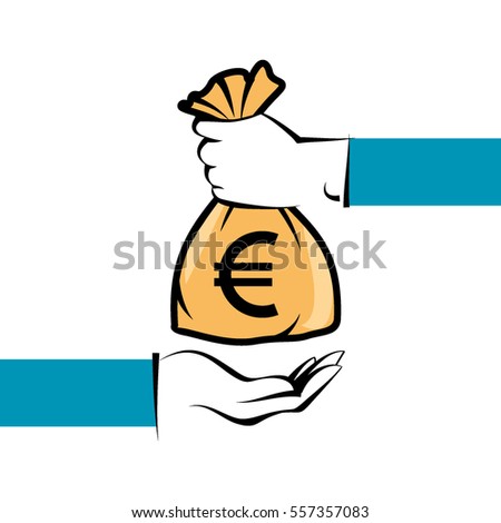 Vector Illustration Cartoon Stile Money Bag Stock Vector 42115942