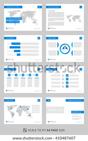 Corporate Presentation Vector Template Business Presentation Stock Vector 467911355 Shutterstock Media Kit Template Powerpoint