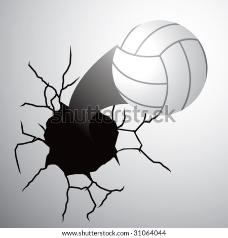 Multi Color Thrown Volleyball Web Banner Stock Vector 28632172 ...