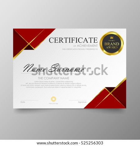 leaflet contoh desain Template Background Diploma Vector Awards Certificate