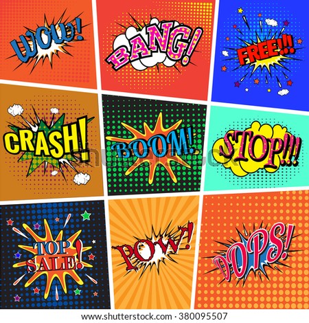 Comics Bubble Superhero Bashing Stock Vector 116142199 - Shutterstock