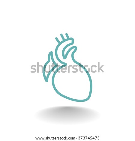 Icon Heart Organ Stock Vector 370409468 - Shutterstock