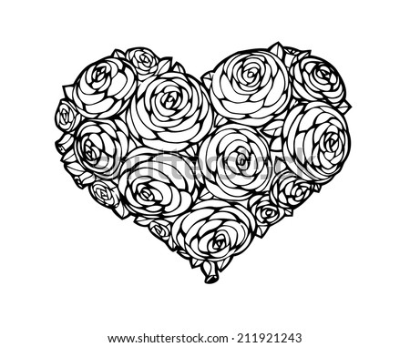 Valentines Heart On Black Vector Stock Vector 42260521 - Shutterstock