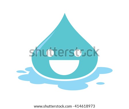 Water Drop Character Isolated On White Stock Vector 125347814 ...