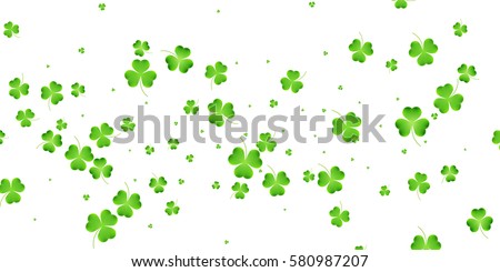 St Patricks Day Shamrock Background Flying Stock Vector 572257102 