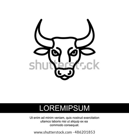 Goat Head Line Icon Outline Vector Stock Vector 529815256 - Shutterstock